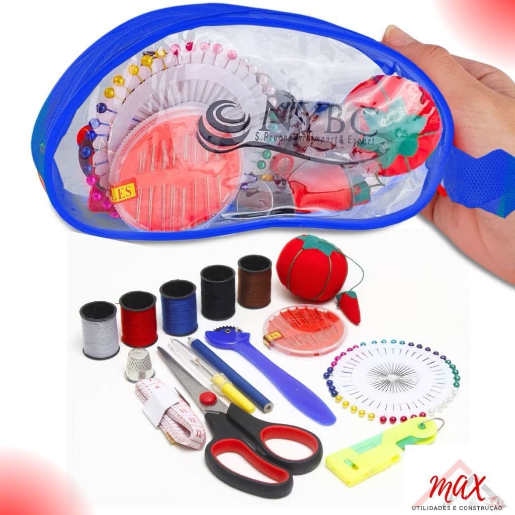 Kit Costura Com 15 Peças Estojo Completo C - costura