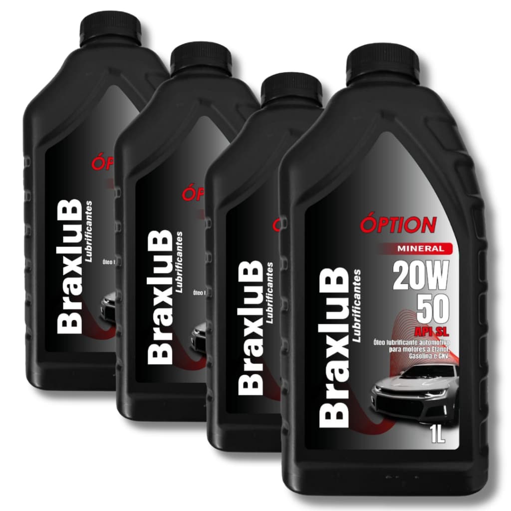 KIT OLEO 4 LITROS 20W50 MINERAL PARA CARRO.