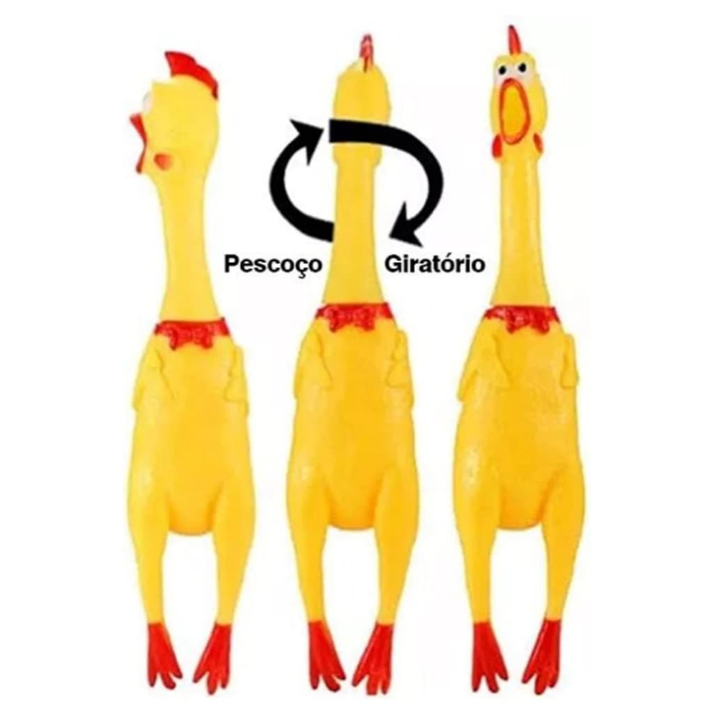 Galinha Frango Cachorro Cães Mordedor Kit c/ 2 Cachorro Pet Faz Barulho 16cm Pet