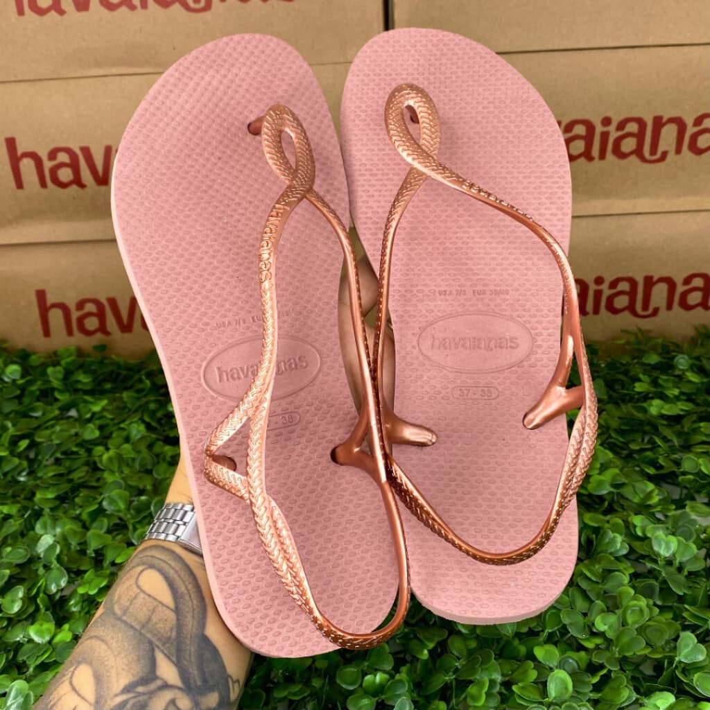 Chinelo Havaianas Luna Original Feminina Sandália Rasteira Casual Mulher Conforto