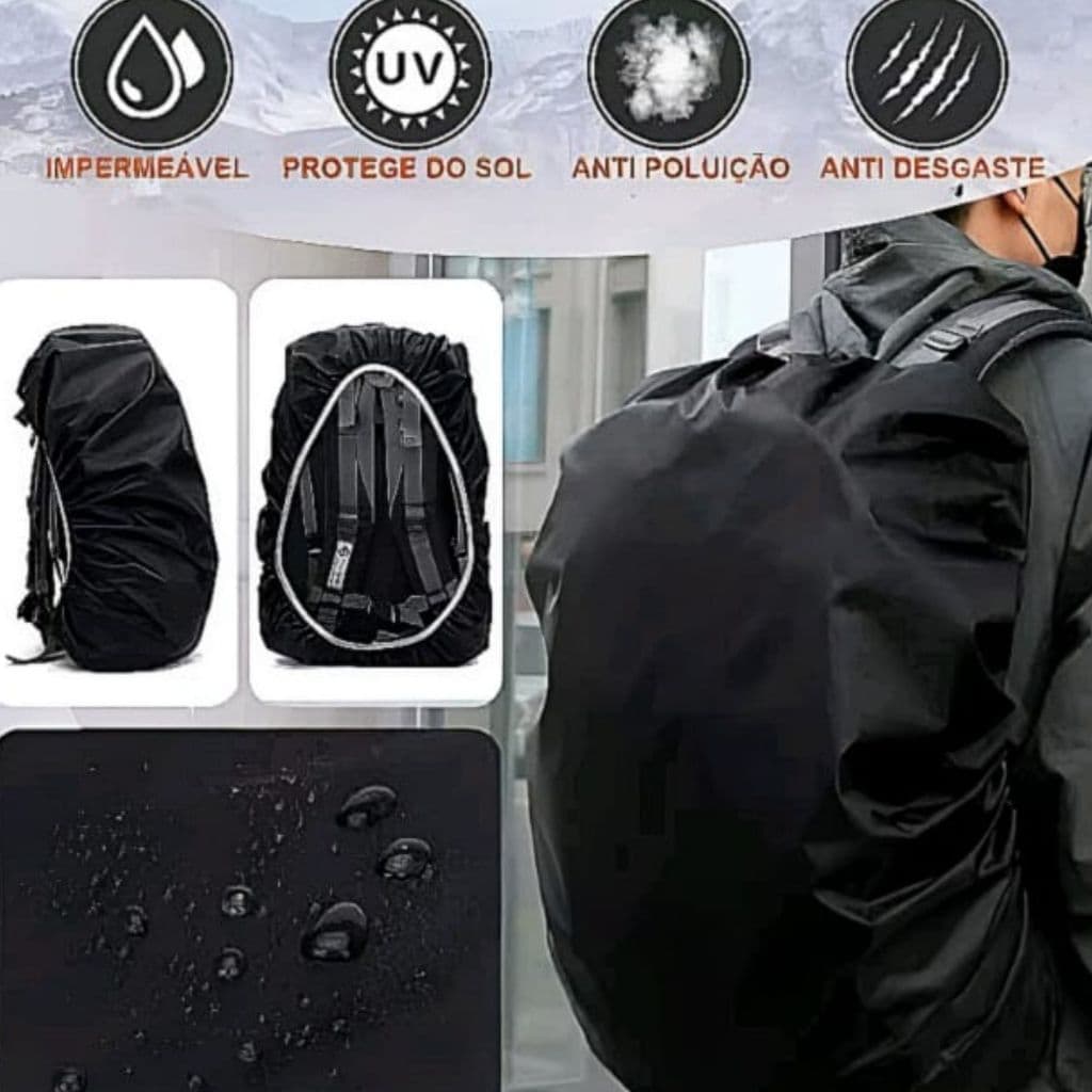 Capa De Mochila Com Elastano Impermeável Unissex Camping Para Mochilas Grandes E Mochilas Pequenas