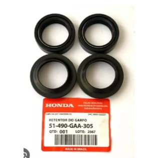 Kit 2 Retentor Bengala + 2 Guarda Pó Cg150 Titan Fan160 Honda Nok