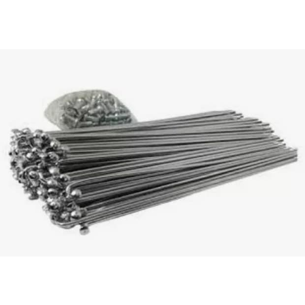 Raio Aço Prata 290mm x 2,5mm Grosso Bike. (36un:)