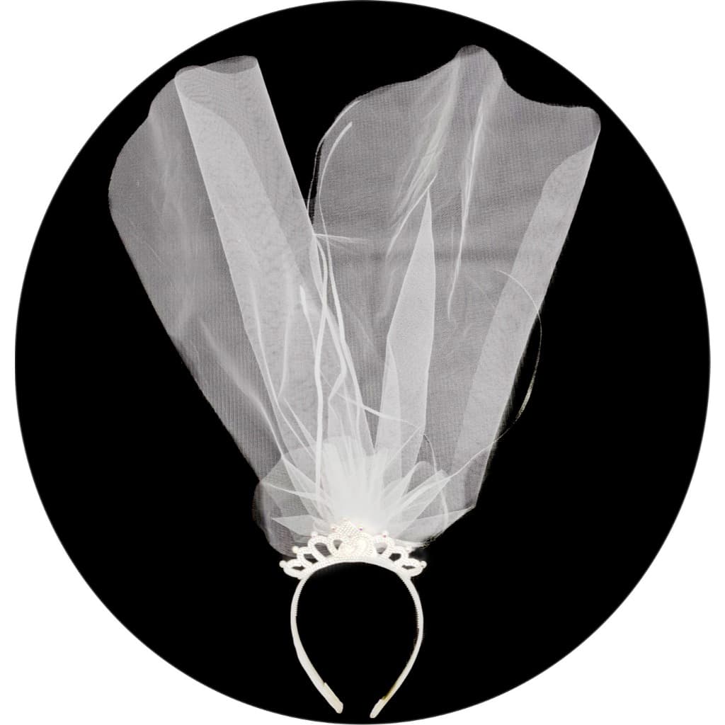 Arco Tiara de Noiva com Coroa Luxo - Fantasia Carnaval