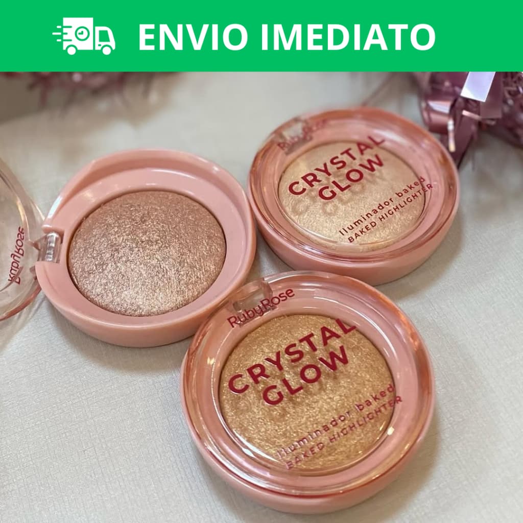 Iluminador Baked Highlighter Crystal Glow Linha Rosa Ruby Rose