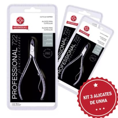 Kit C/3 Uni Alicate 722 Mundial Profissional
