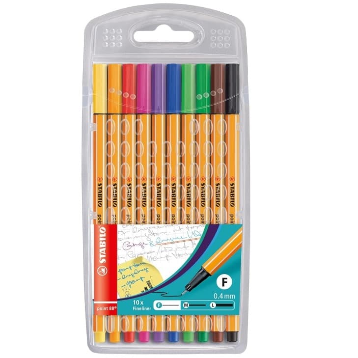 Caneta Stabilo Ponta Fina 10 Cores