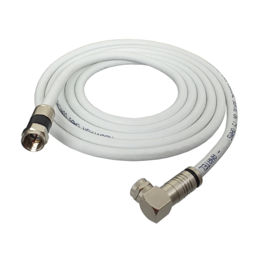 Cabo coaxial 2 Mts. para Tv, e Antena convencional ou parabólica com um encaixe em 90° graus