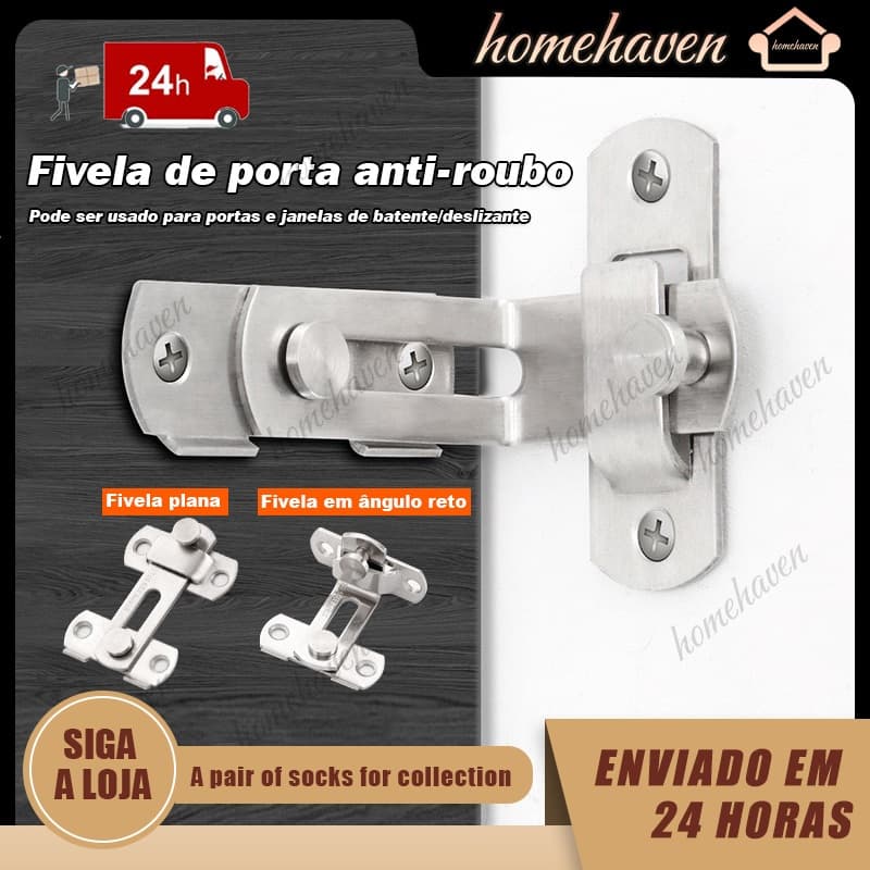 Fecho Trava Tranca Angular L 90° P/ Gavetas Portas Janelas