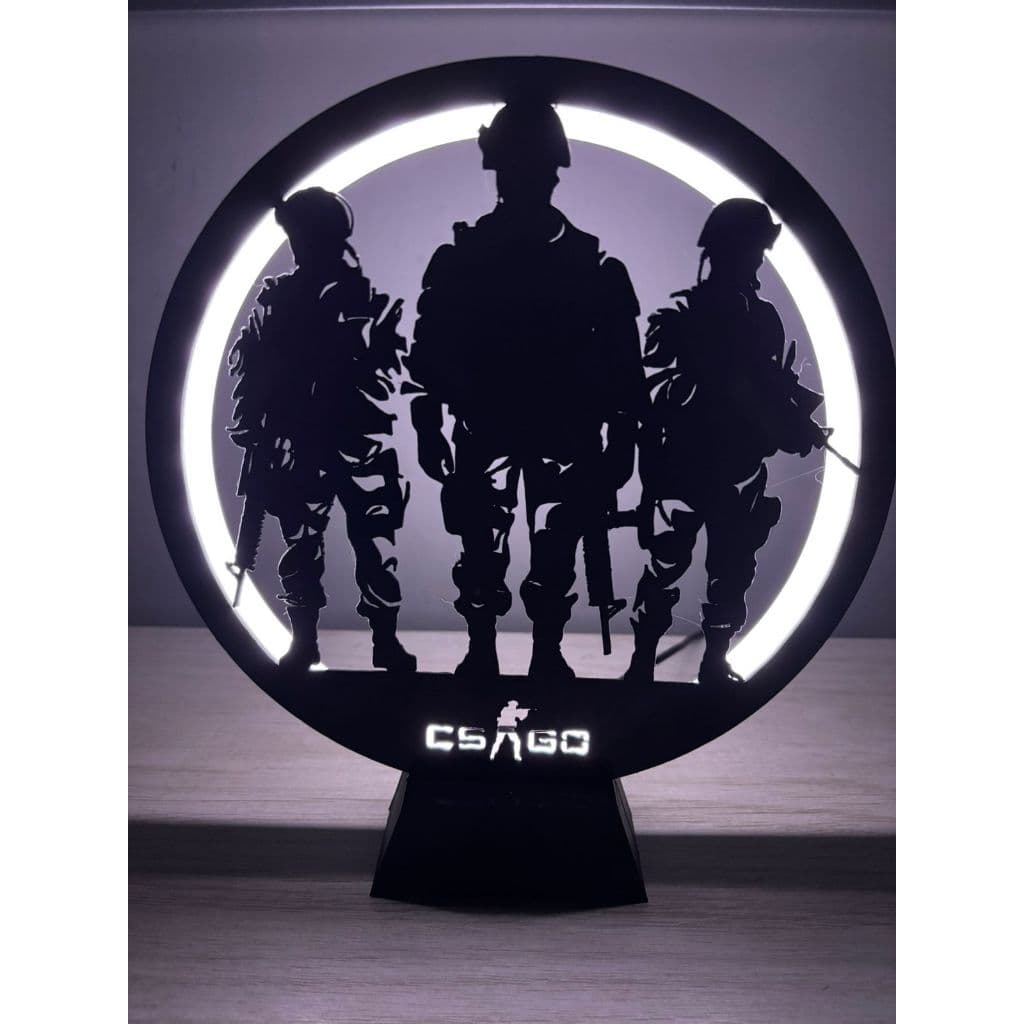 Luminária Decorativa CS:GO Decorção Geek Ideal Para Setup