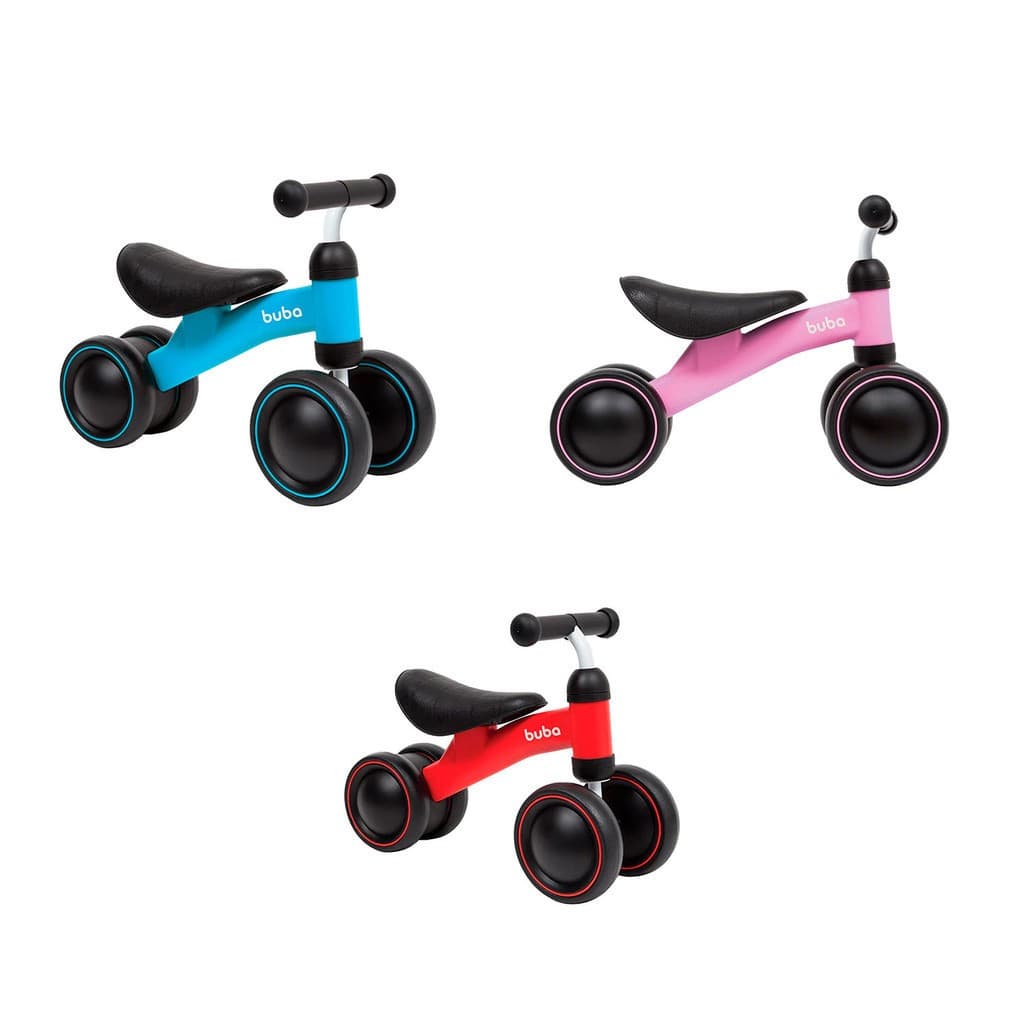 Bicicleta De Equilíbrio 4 Rodas Bebê Sem Pedal Infantil Criança Buba