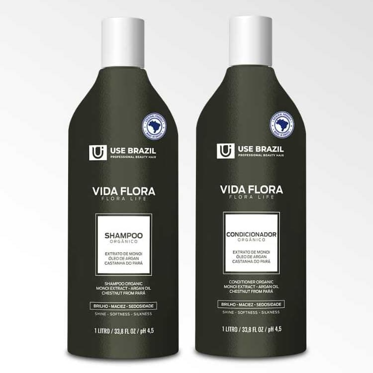 Kit Vida Flora - Tratamento Capilar Revitalizador 1L Shampoo + Condicionador