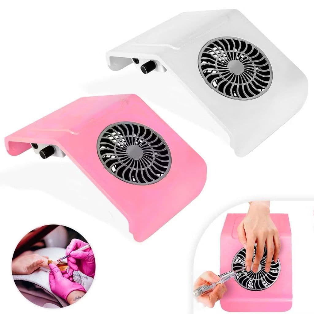 Aspirador Coletor Sugador de Pó de Unhas de Gel Acrigel Porcelana para Manicure Profissional Bivolt 40W