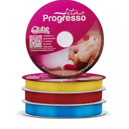 Fita de Cetim Progresso Nº3 15mm - 50 metros