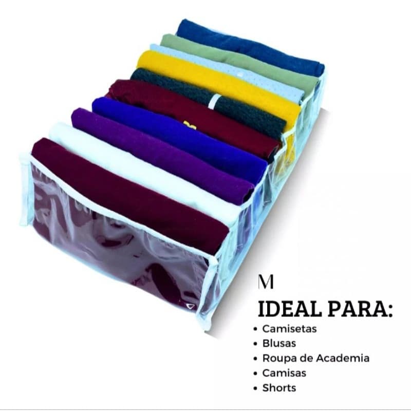 Kit 3 Colmeias Organizadoras M (40x25x10cm) – Ideal para Camisas e Shorts