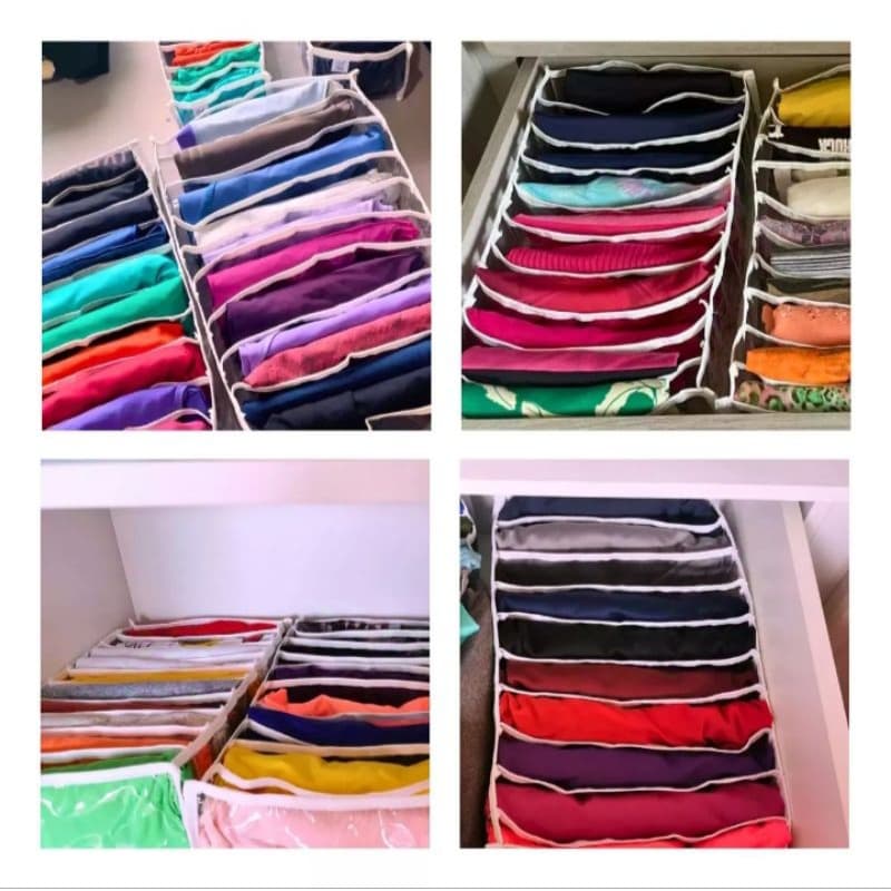 Kit 12 Colmeias Organizadoras M (40x25x10cm) – Ideal para Camisas, Shorts, Calças e Toalhas
