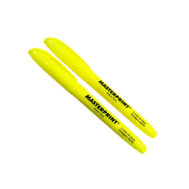 Kit 2 Canetas Marca Texto Amarelo - Original Masterprint