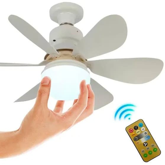 Ventilador de Teto com 6 Pás e Controle Remoto Ajustável Bivolt 40w Envio Imediato!!