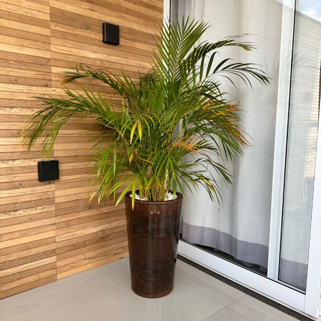 Vaso Para Planta casa jardim varanda modero Coluna Lisa Marmorizada Grande Luxo 58x37x37