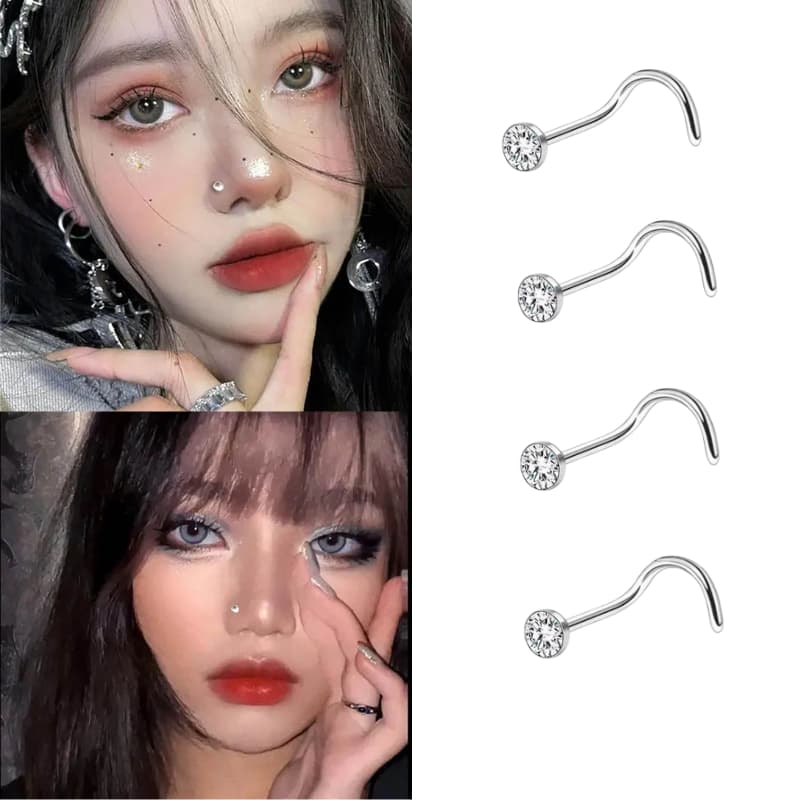 Piercing Nariz Nostril Ponto de Luz Prata 925