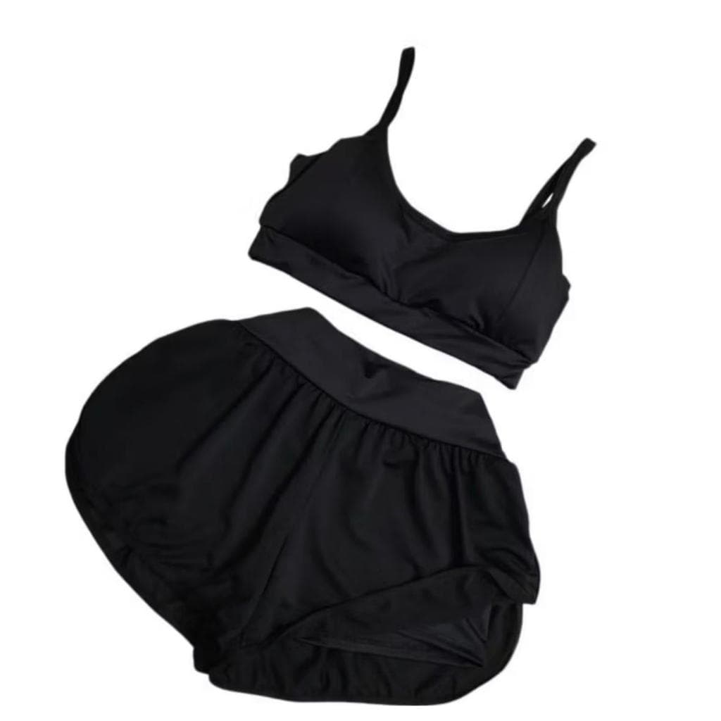 Conjunto Shorts Duplo e Top Com Bojo Roupa Treino Corrida