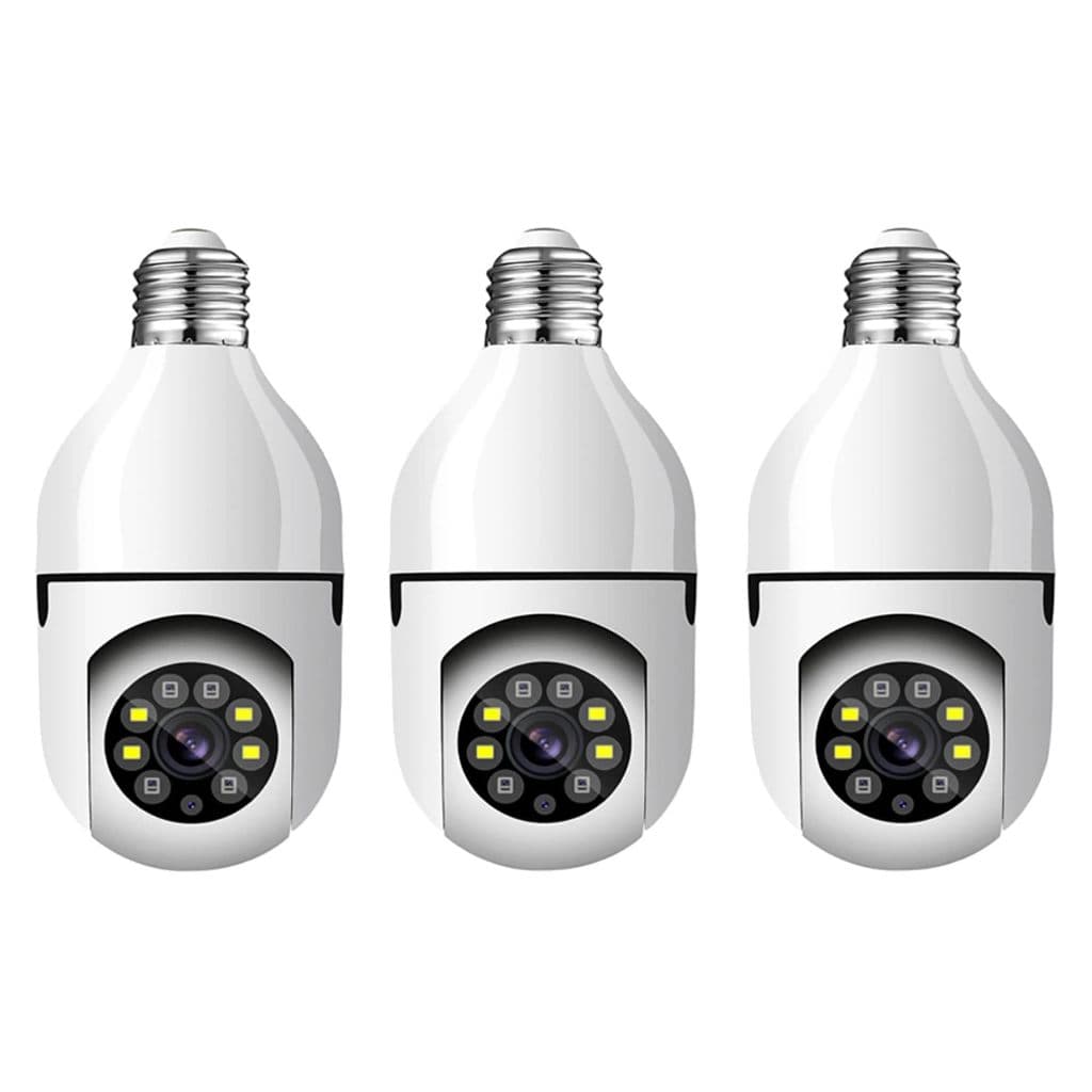 Kit 3x Câmera de segurança a prova D´água ip 44 infravermelho lâmpada sem fio wifi - app Yousee