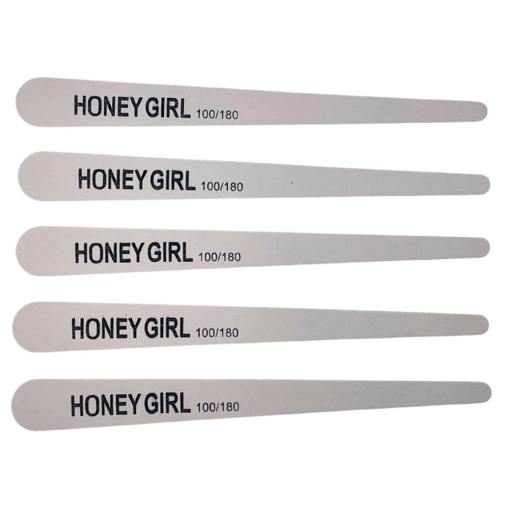 Kit Lixas Honey Girl Oval Unha Em Gel 100/180 Acrígel Unhas Profissional Duplo Lado