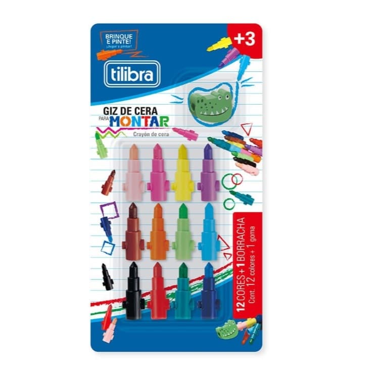 Giz de Cera Para Montar Tilibra 6 Cores