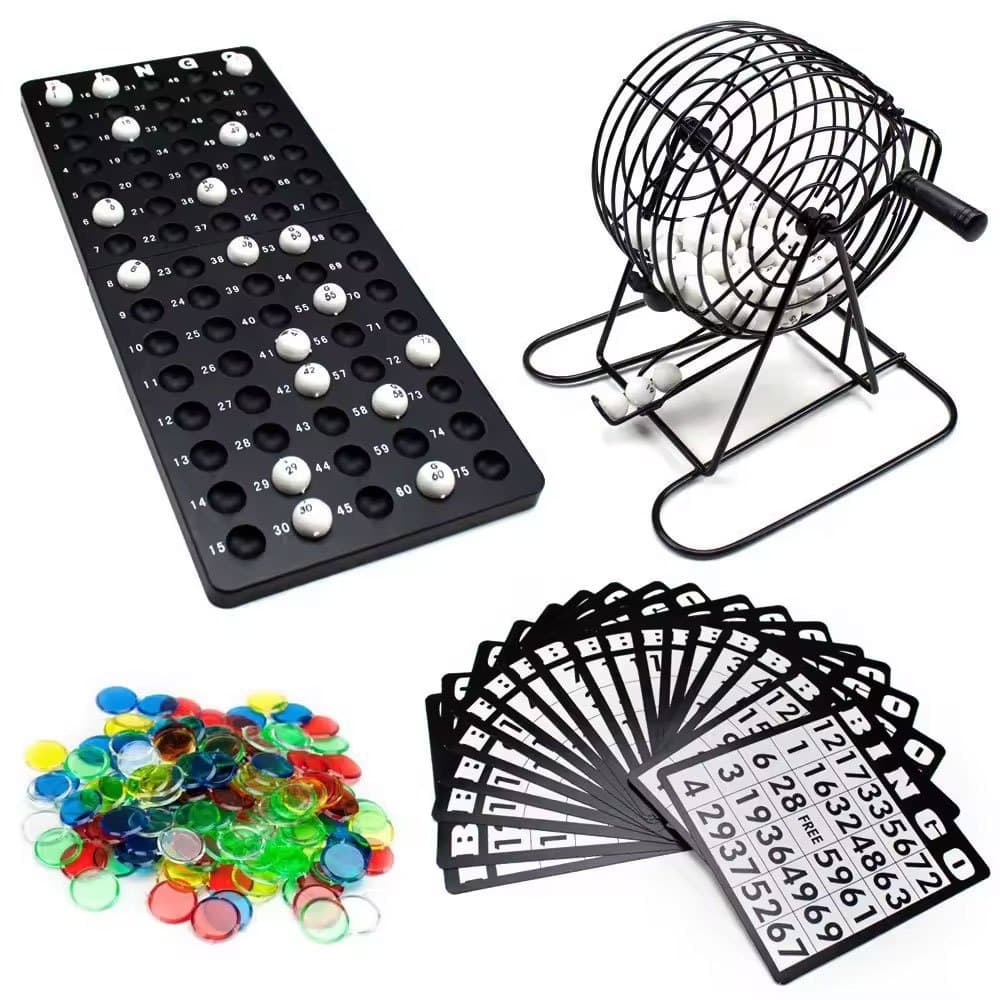 Jogo De Bingo Metal Profissional Globo Completo Com Cartela