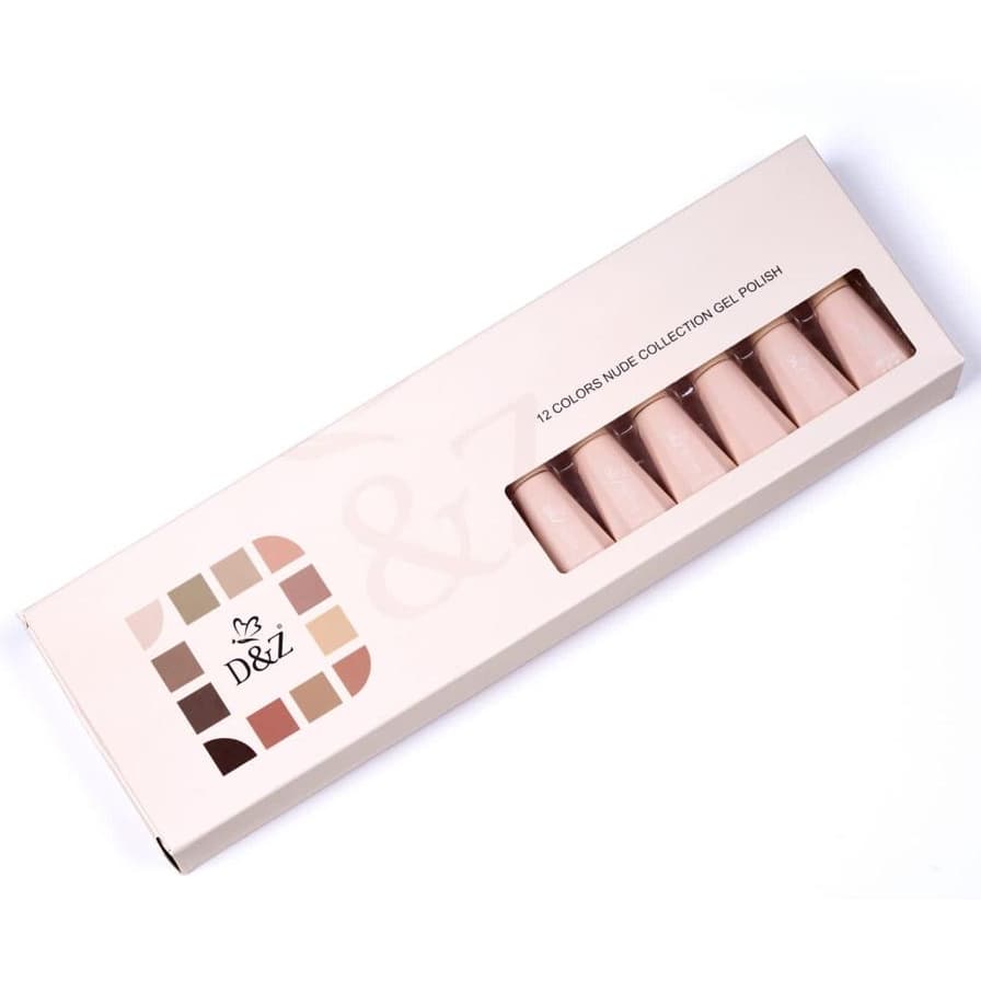 Kit Esmalte Em Gel D&Z Coleção Tons De Nude 10ml 12 Unidades