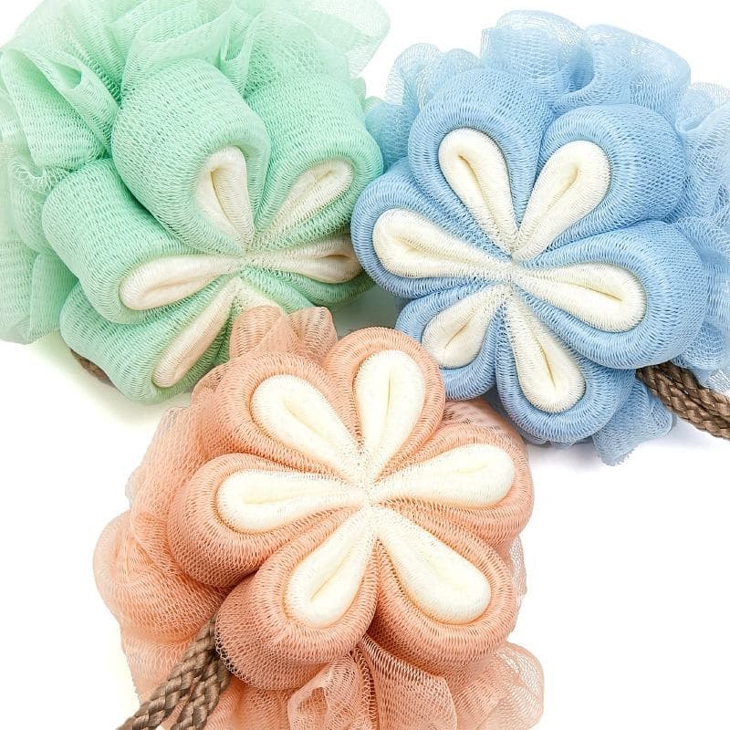 Esponja Bucha para Banho de Flor Esfoliante Suave e Macia de Nylon