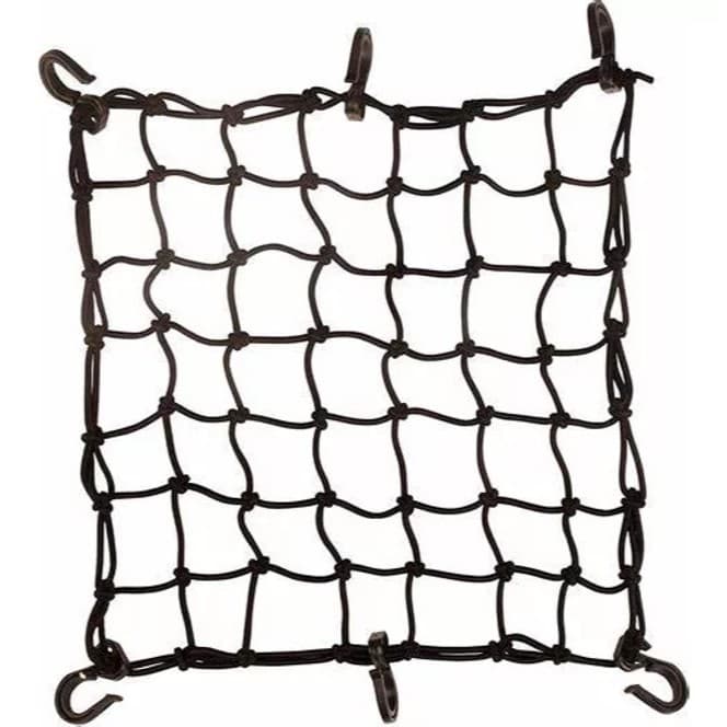 Rede Elástica Preta Moto  Bagageiro  Bau Redinha - 35 X 35