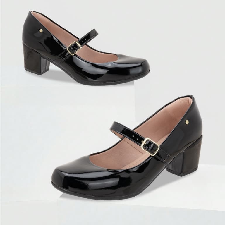 Sapato Boneca Feminino Macerata Peep Toe Moda Evangélica Confortável Scarpin Lolita Ref: 6484