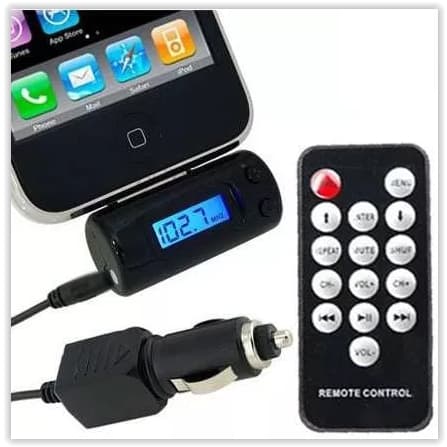 TRANSMISSOR FM IPHONE 3G/2G E IPOD C/ CARREGADOR E CONTROLE