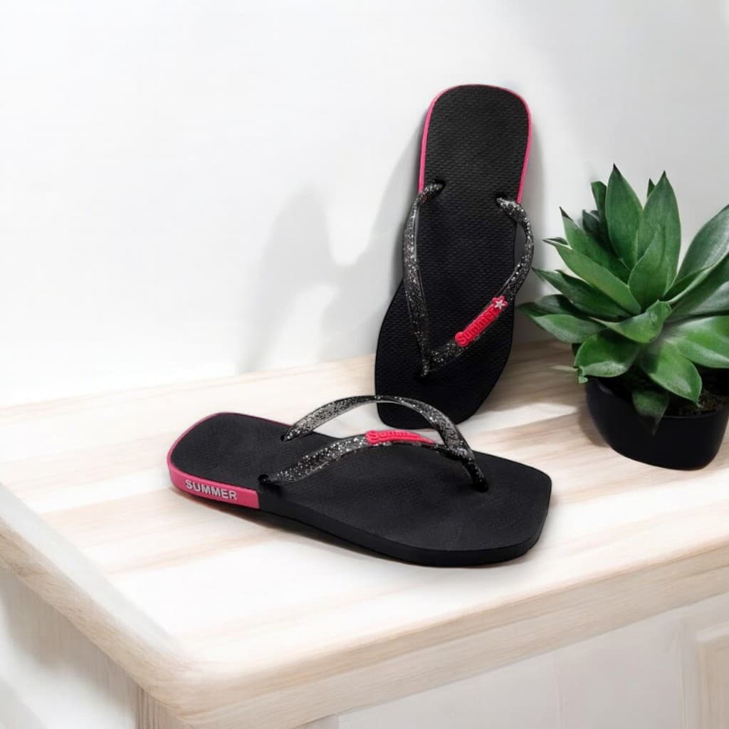 Chinelo Feminino Grande Estilo com Gliter Lançamento