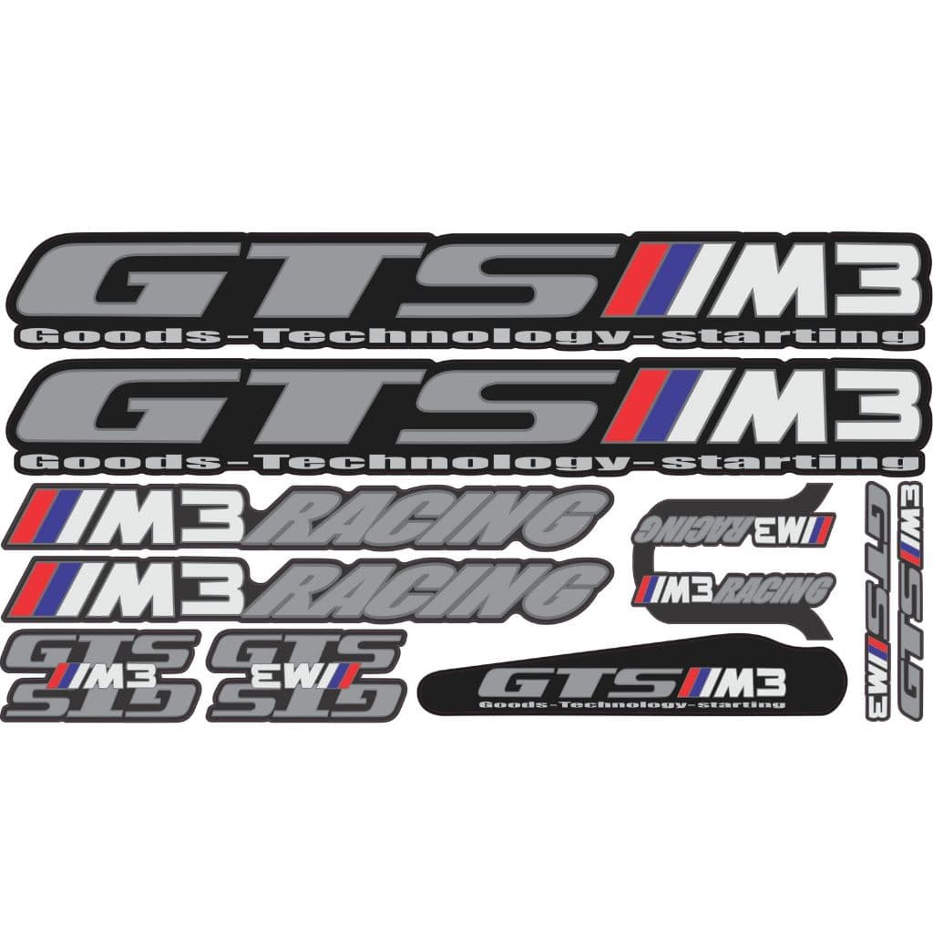 Adesivo de quadro compatível com GTS M3 mountain bike com 8 peças várias cores
