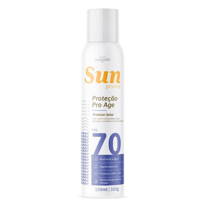 Protetor Solar Spray Aerosol Sun Prime FPS 70 My Health 150ml