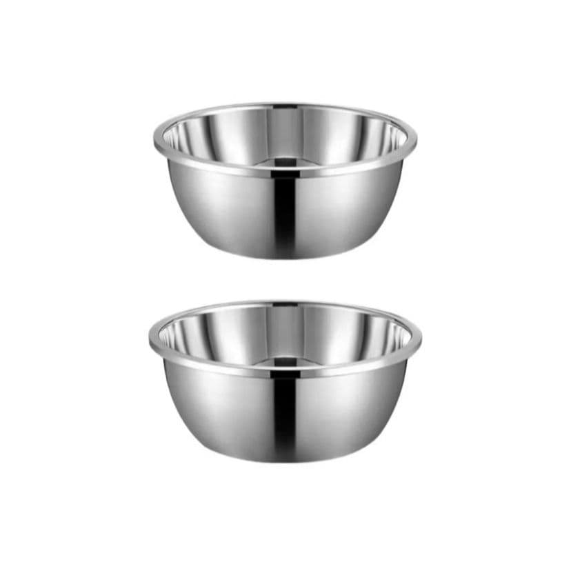 Kit 2 Tigelas Bowl Inox Culinária 24CM Massas Bolos Doces Envio Já!