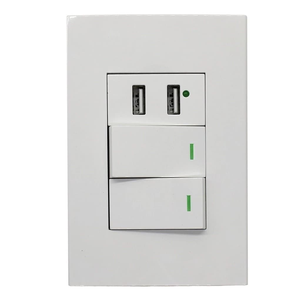 INTERRUPTOR DE TOMADA USB TOMADA UNIVERSAL