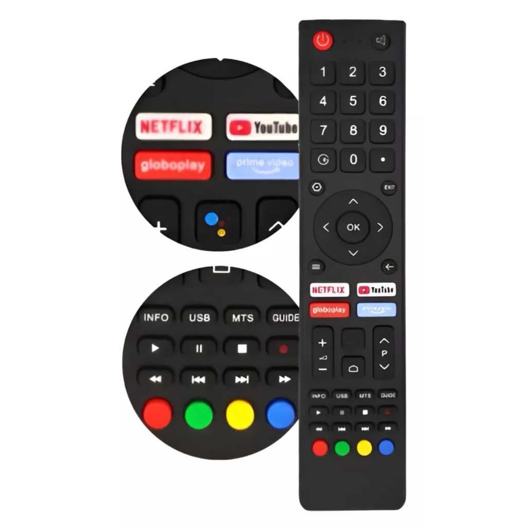 Controle Remoto Compatível Philco Ptv50n10n5e Tv 4k Com Netflix MXT