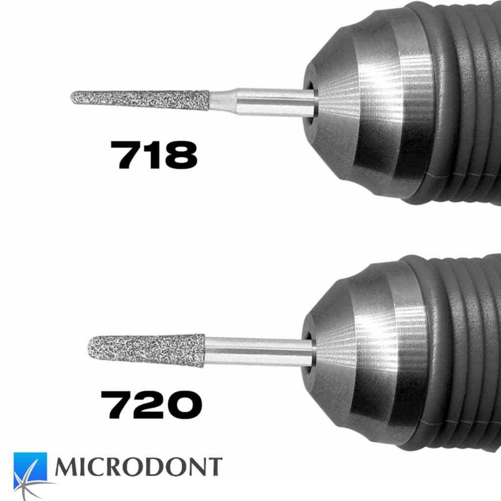 Jogo Broca Diamantada Profissional 720 E 718 Microdont Acabamento Cuticula Cutilagem russa Broca para afastar a Cuticula