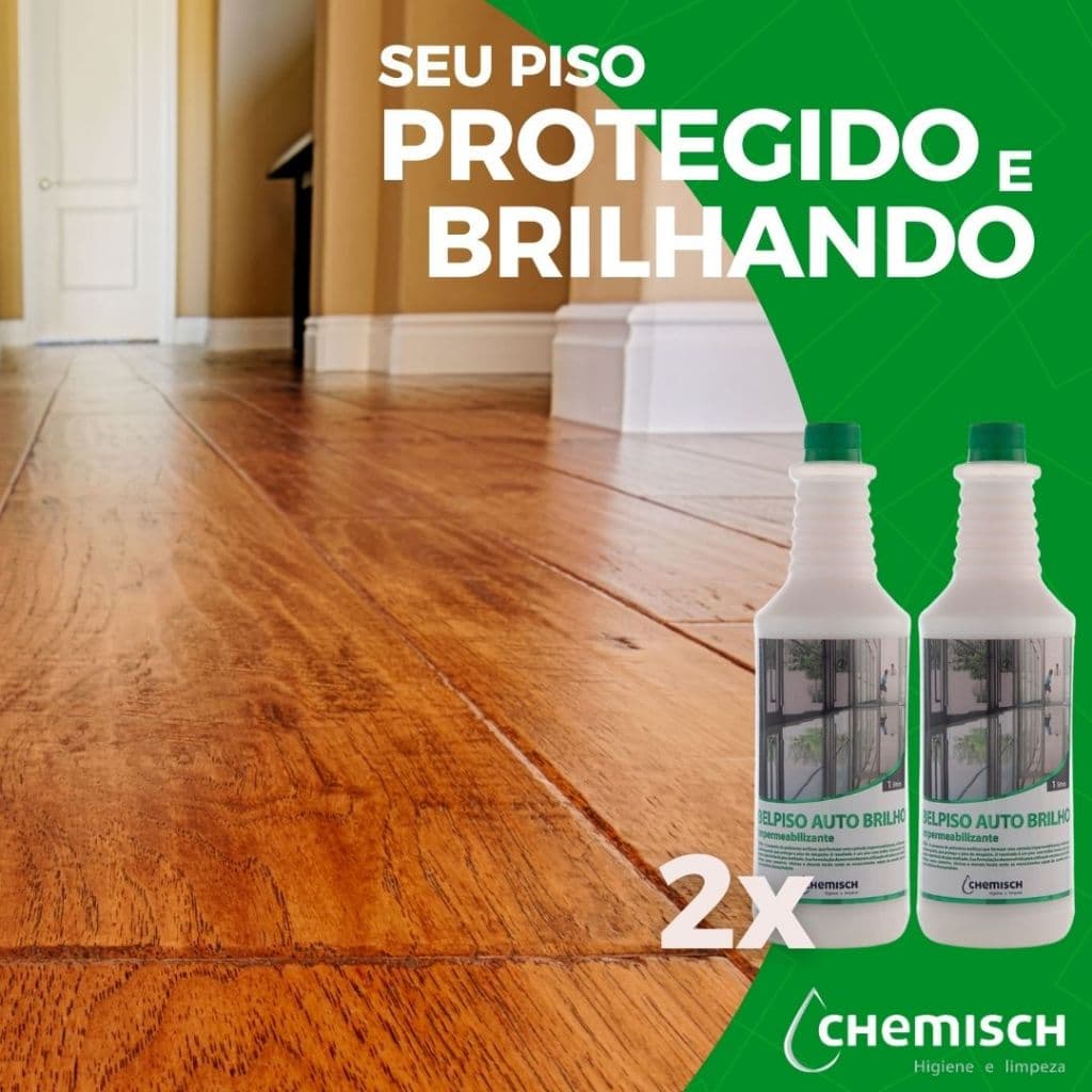 Kit 2 Ceras Para Tacos e Pisos de Madeira Geral Auto Brilho 2L Pronto Uso