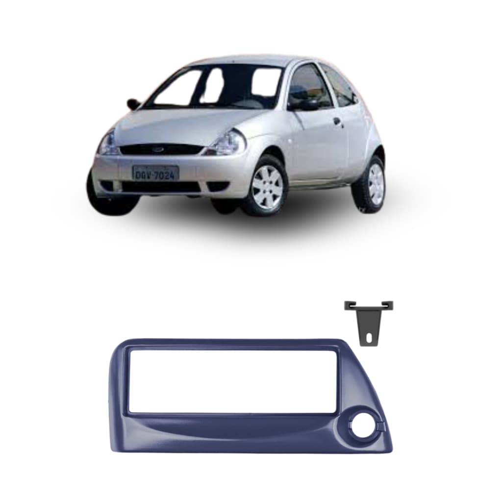 Moldura 1 DIN Ford KA Azul