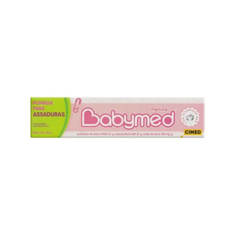 Pomada Para Assaduras Babymed Rosa 45g | Proteção e Hidratação | Cuida da Pele Sensível do Bebê