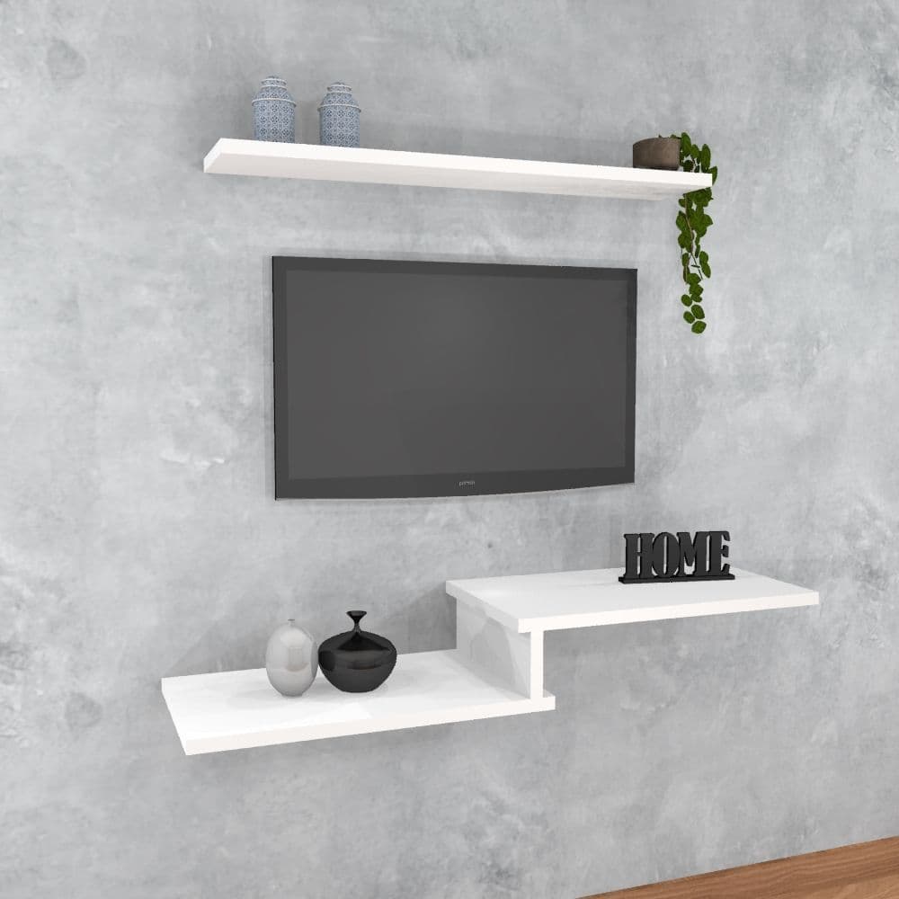 Rack de Tv Suspenso R-55 MDF com Prateleira Grande