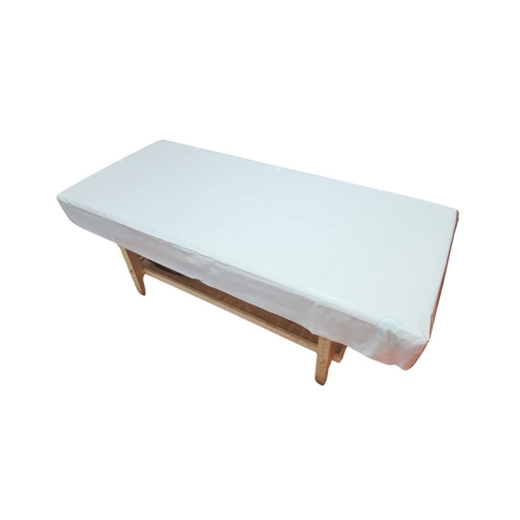 Capa Para Maca Luxo Em Corino Branco + Pvc Silencioso