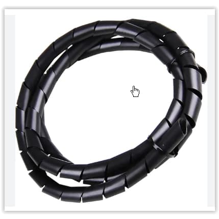 FITA ESPIRAL PARA ORGANIZADOR DE CABOS 3/4 2 MTS PRETO HELLERMANN
