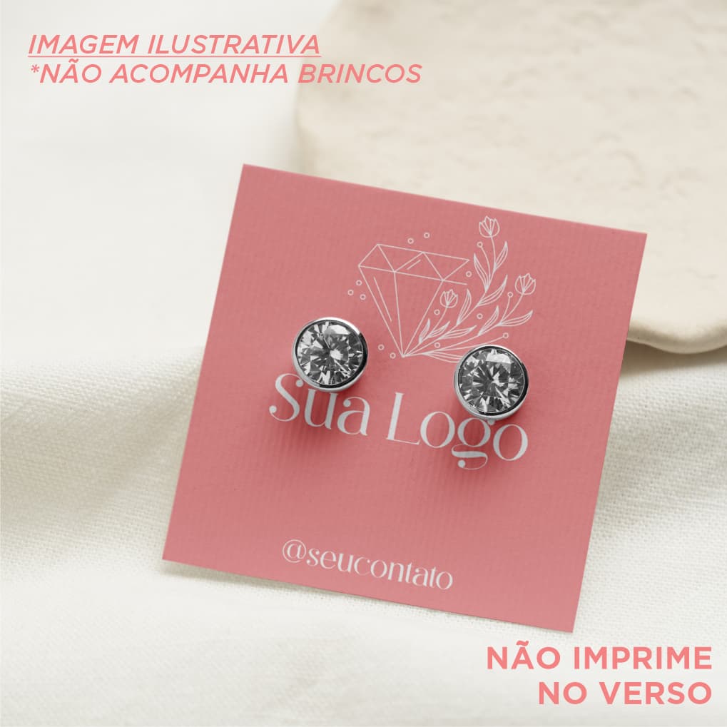 Tag Personalizada para Brinco Impressão Frente