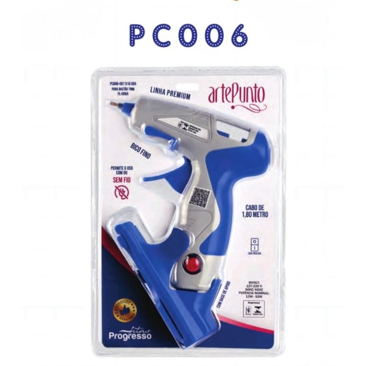 Pistola Cola Quente - Artepunto - 7mm - PC006 - Sem Fio e Bico Fino + 10 colas quente