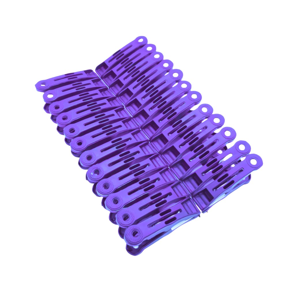 Kit Prendedores ROXO Plástico Forte Grampos de Roupas Lilás Pregadores Varal